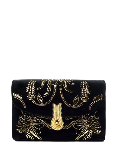 Black foliage queen mid clutch Amato Daniele - women AMATO DANIELE | 877864AVELLUTOSTRASSNR